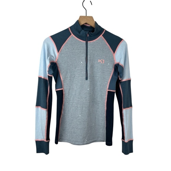 Kari Traa Tora 1/2 Zip Baselayer Wool Blend Long Sleeve Shirt - Picture 1 of 5